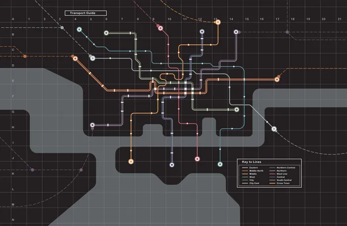 Mapa vetorial do subsolo