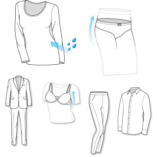 Arte lineal de ropa. 