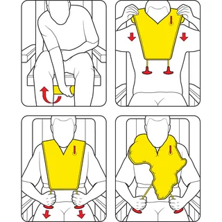 Flight Safety Card line graphic
