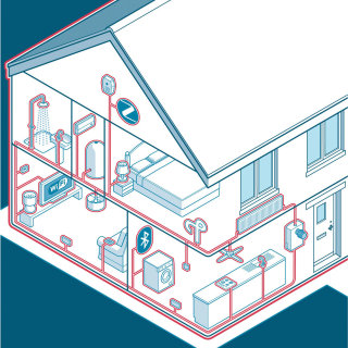 Ilustração em vetor sistema subterrâneo de casa