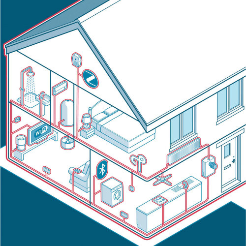 House underground system vector illustration