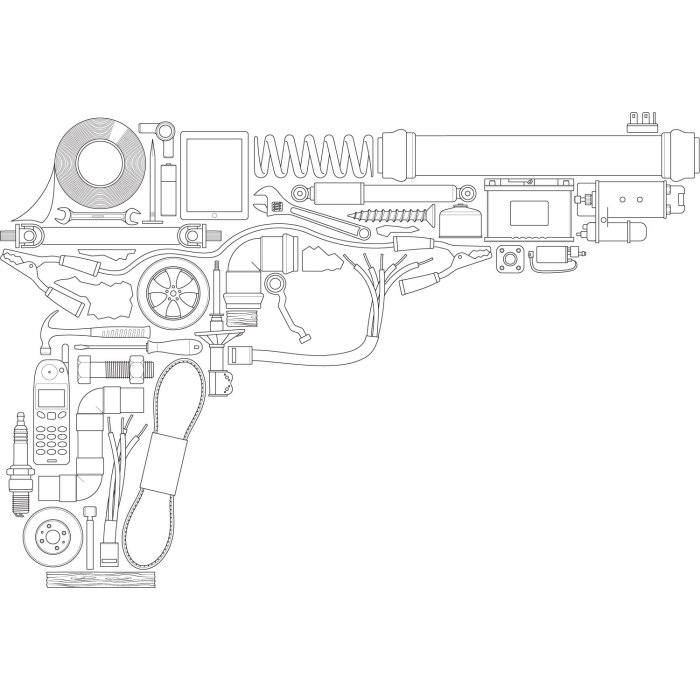 Gun infographic illustration