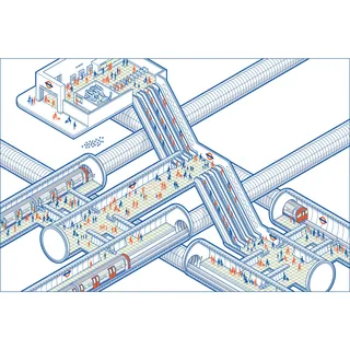 Tube Cutaway infographic design 