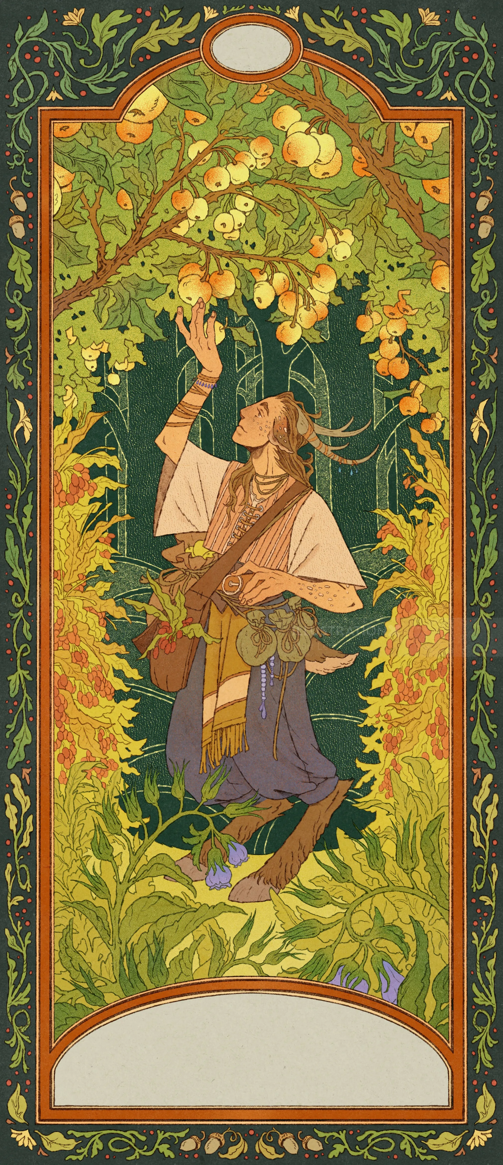 Fifth of Forest card from Guidance Deck by Mart Lett, showing a forest figure