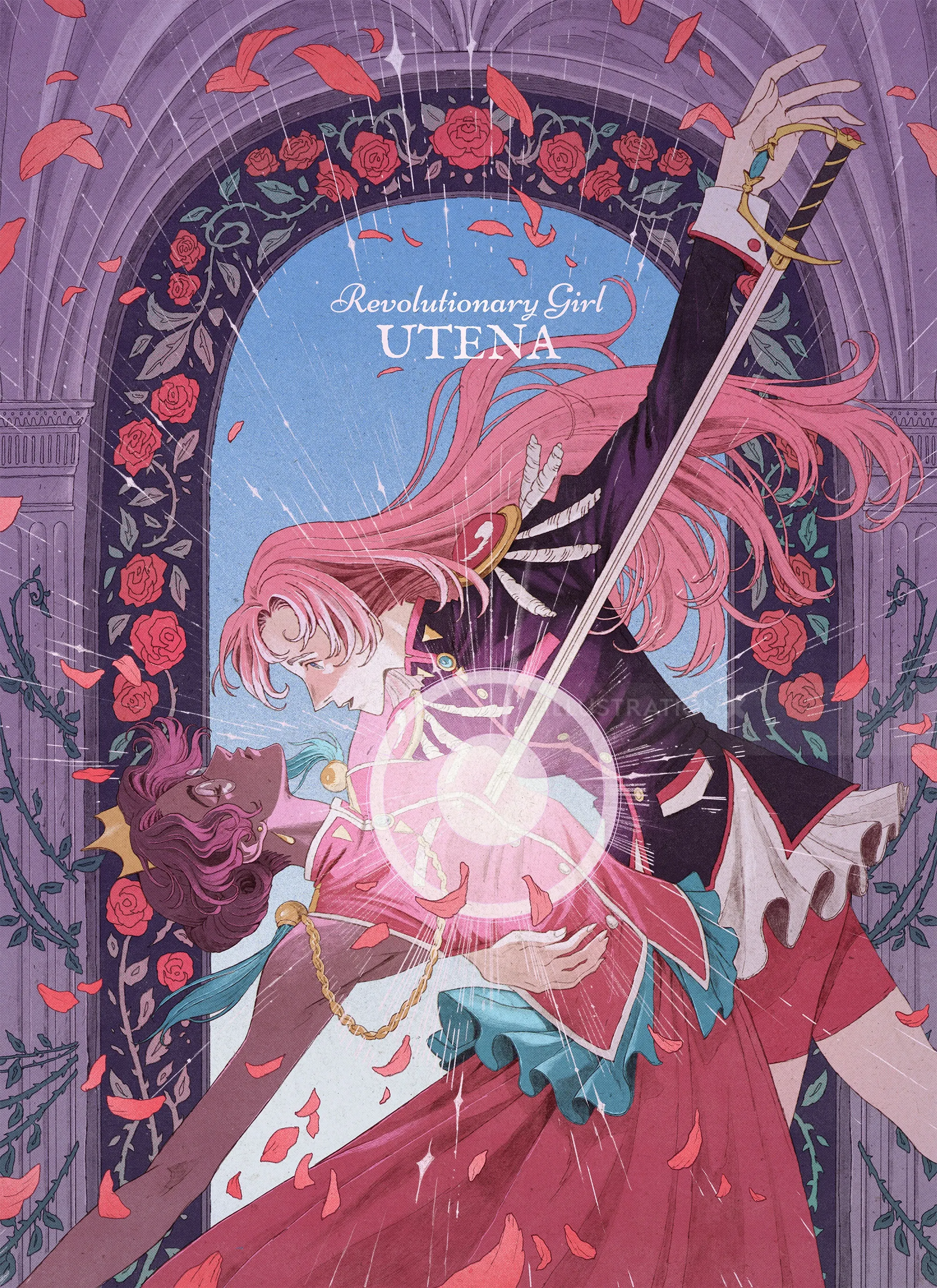 Revolutionary Girl Utena poster artwork by Mart Lett
