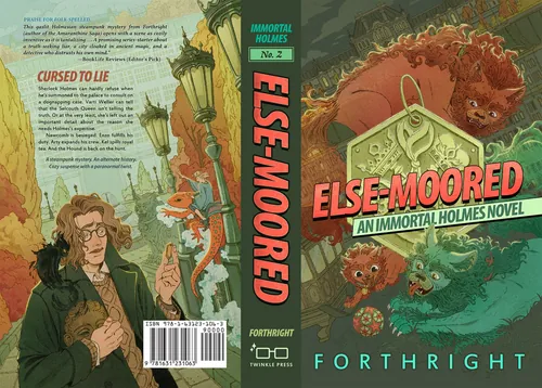 Mart Lett's illustrated Else-Moored book cover by Forthright