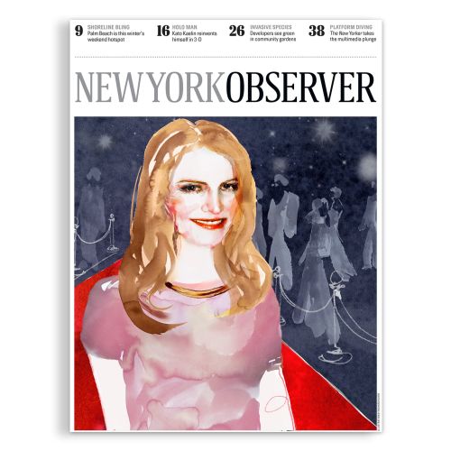Editorial illustration of newyork observer