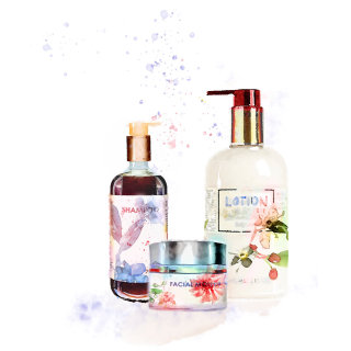 Pintura de frascos de shampoo por Marta Spendowska