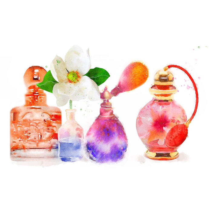 Perfume bottles illustration