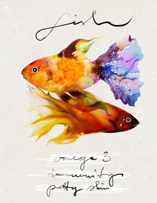Aquarium fishes illustration by Marta Spendowska