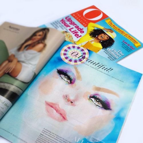 Fashion magazines and watercolor face painting by Marta Spendowska
