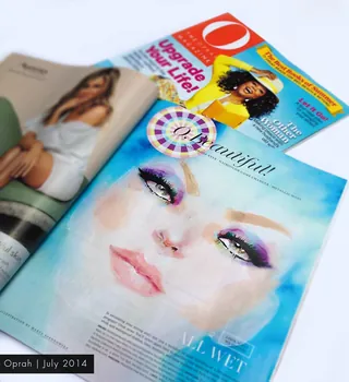Fashion magazines and watercolor face painting by Marta Spendowska
