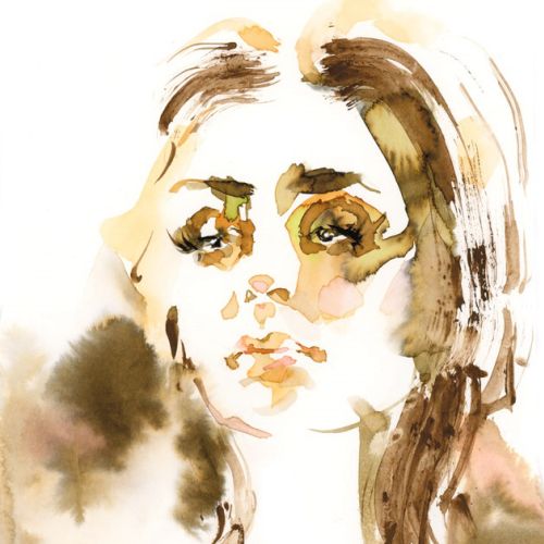 Water color of Sharon Tate