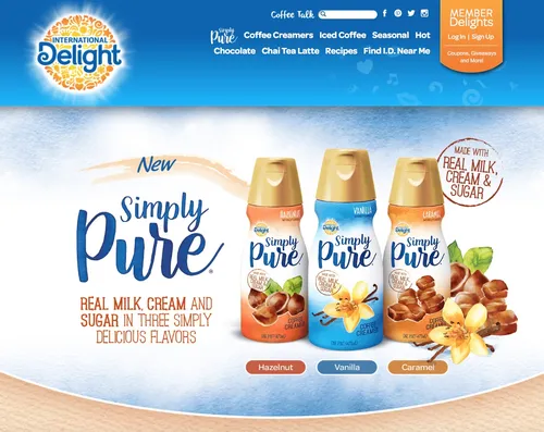 Delights international creamers illustration