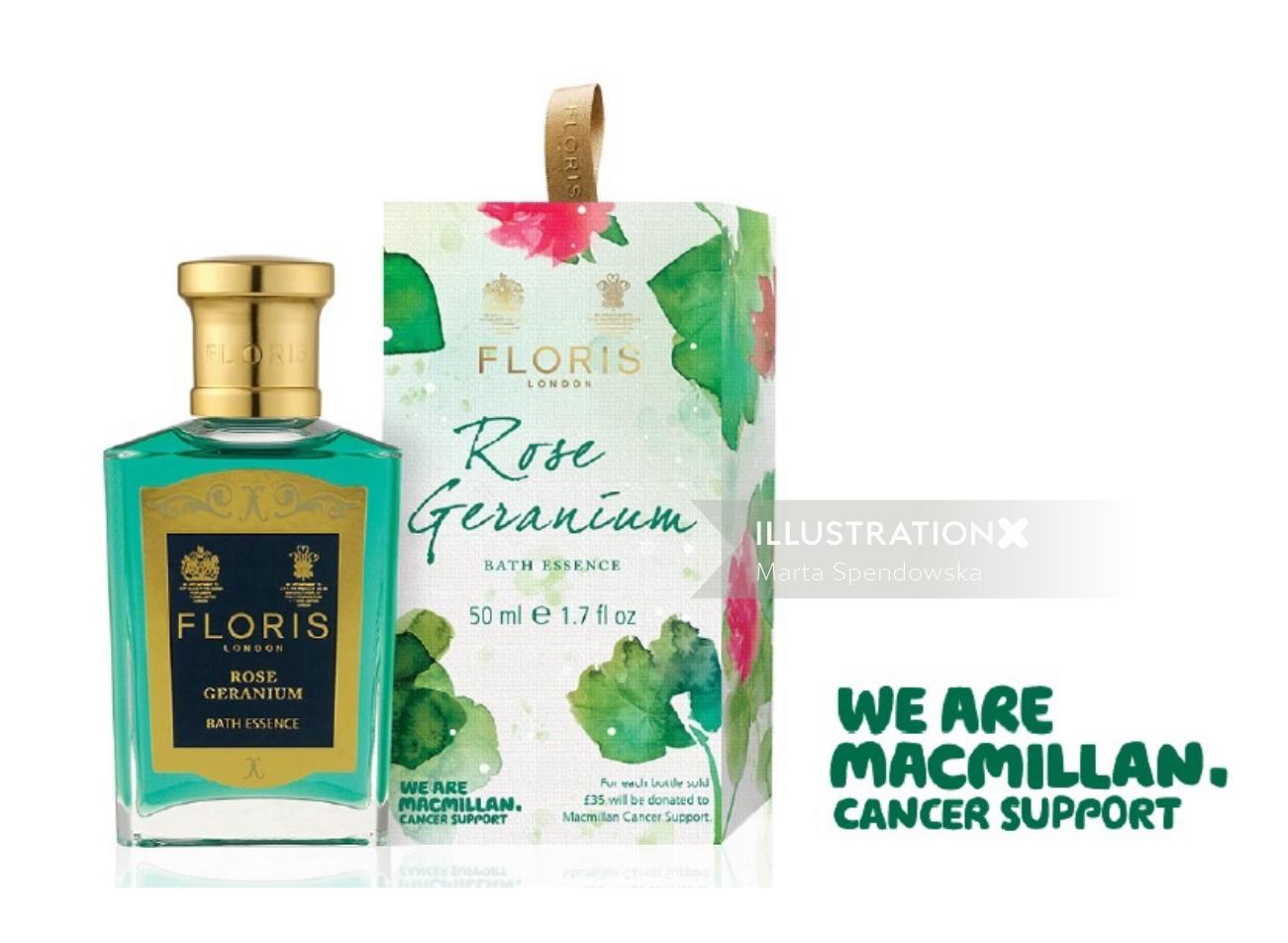 Watercolor of floris UK perfume