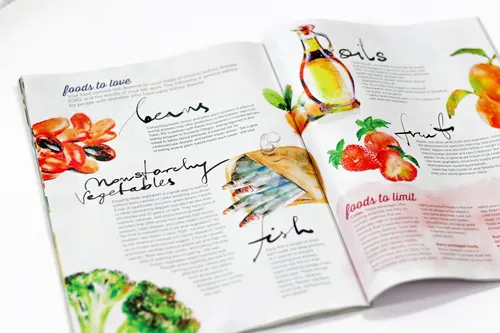 Watercolor of veggies food
