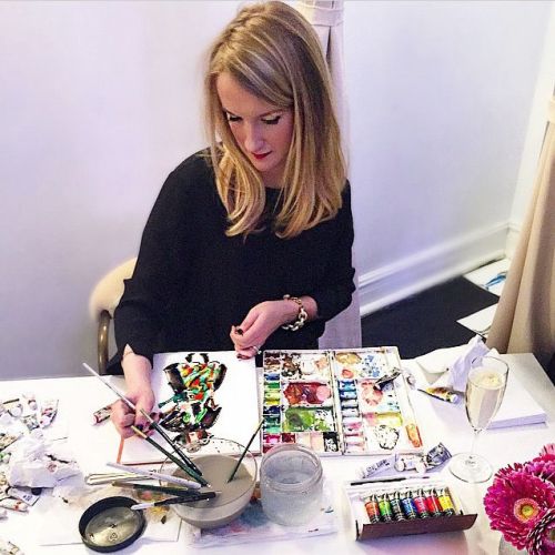 Live illustrating by Martha Naiper for major fashion event