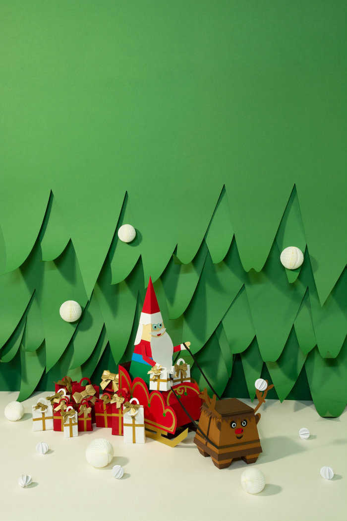 Paper art of Christmas tree 
