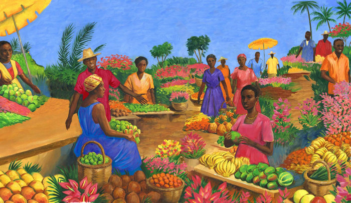 People in fruit market