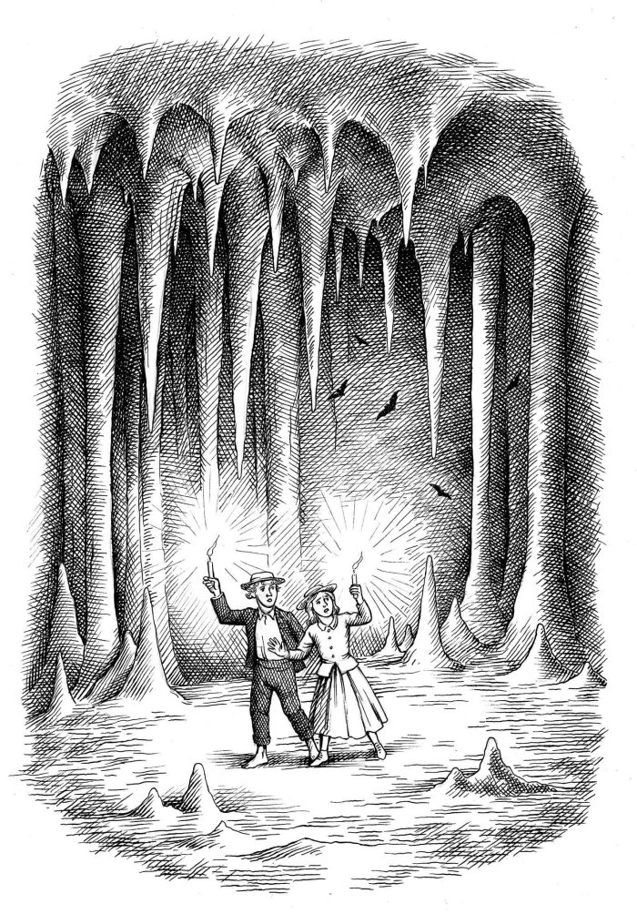 Black & White couple in cave