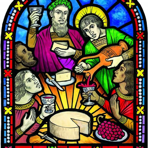 Stained glass The Last Supper artwork by Martin Hargreaves