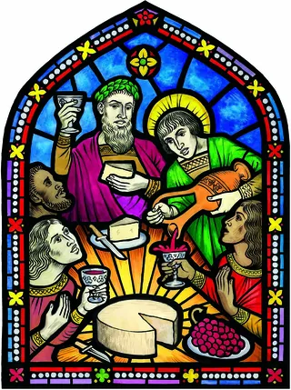 Stained glass The Last Supper artwork by Martin Hargreaves