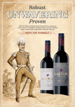 Two Galway whisky bottles with vintage drawing of man in historical costume