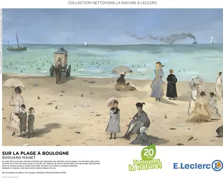 People in historical attire relaxing on Boulogne beach by the seaside