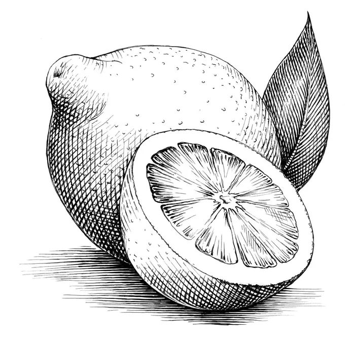 Line drawing of Lemons 