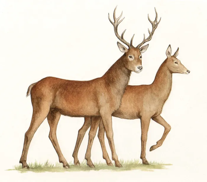 Animals Deers in wild