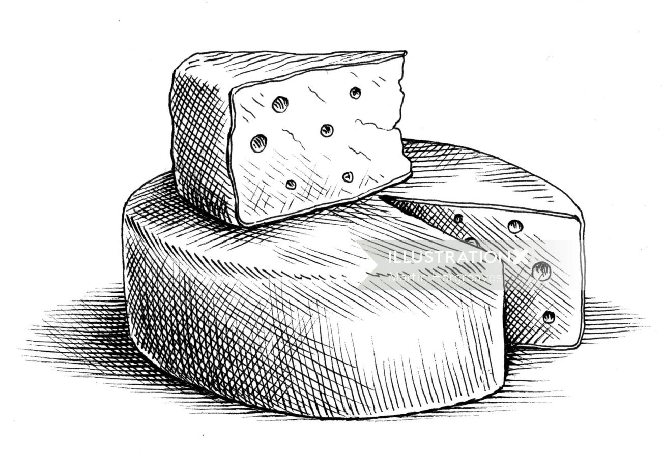 黒と白のチーズ
