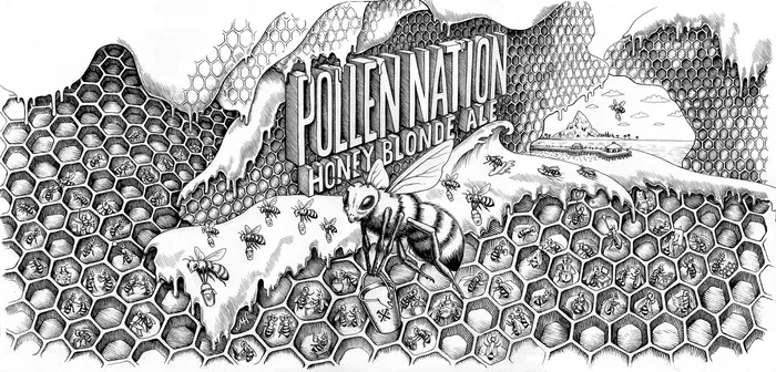 Black & White pollination Honey blonde ale