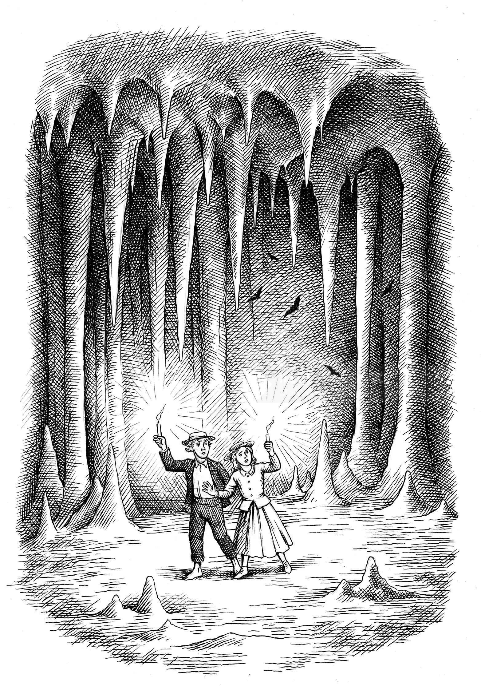 Black & White couple in cave
