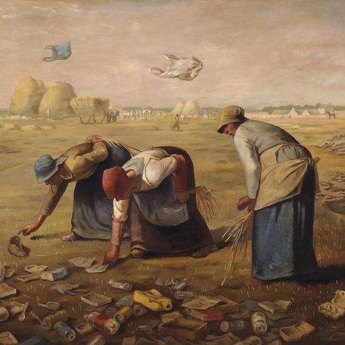 People cleaning city