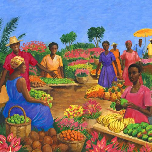People in fruit market