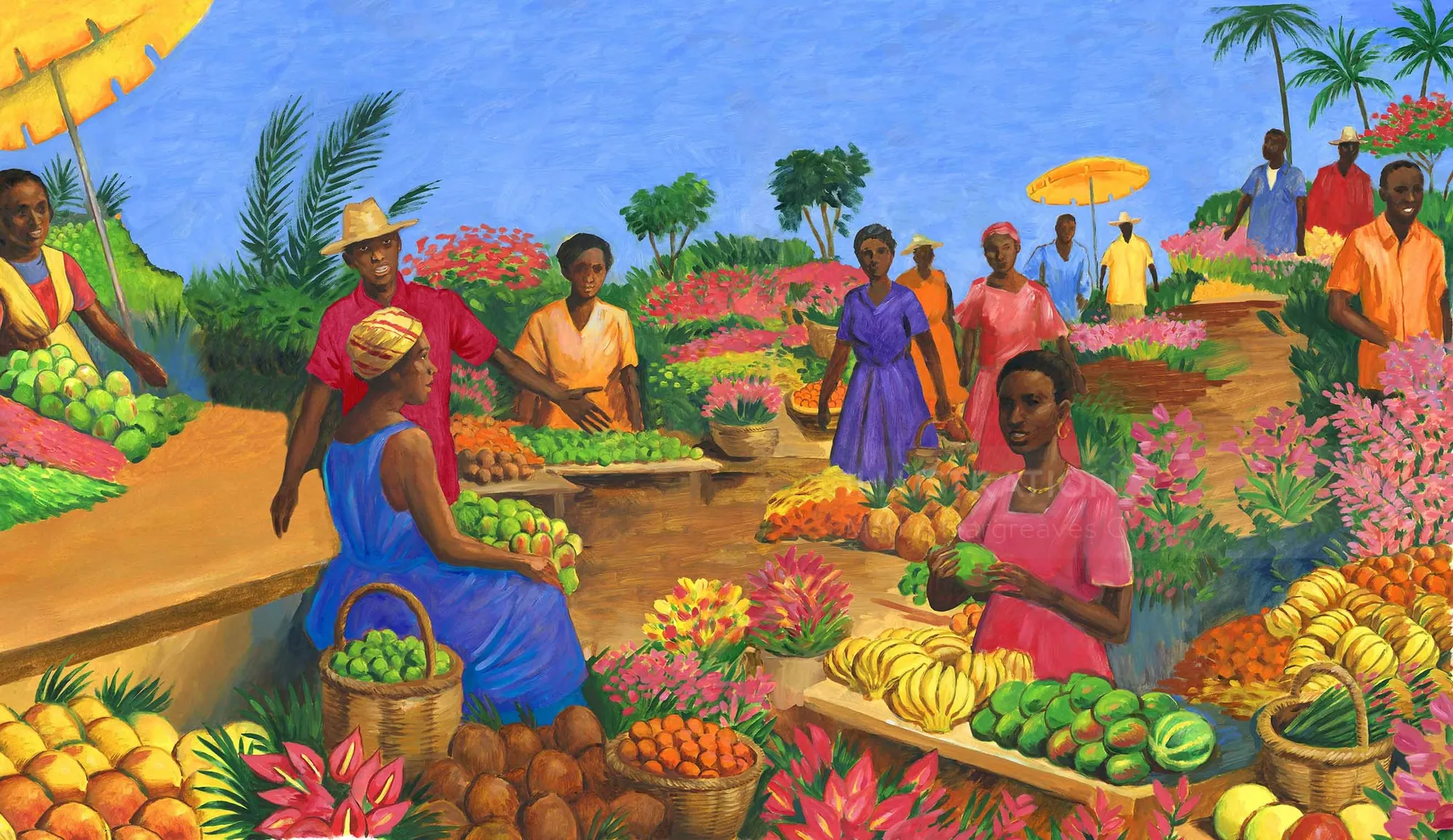 People in fruit market