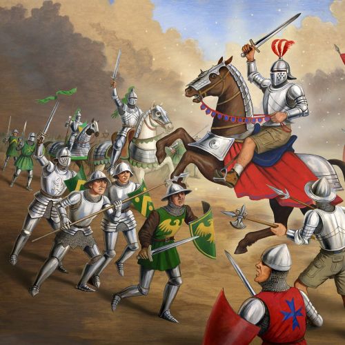 Historical fight in battle ground