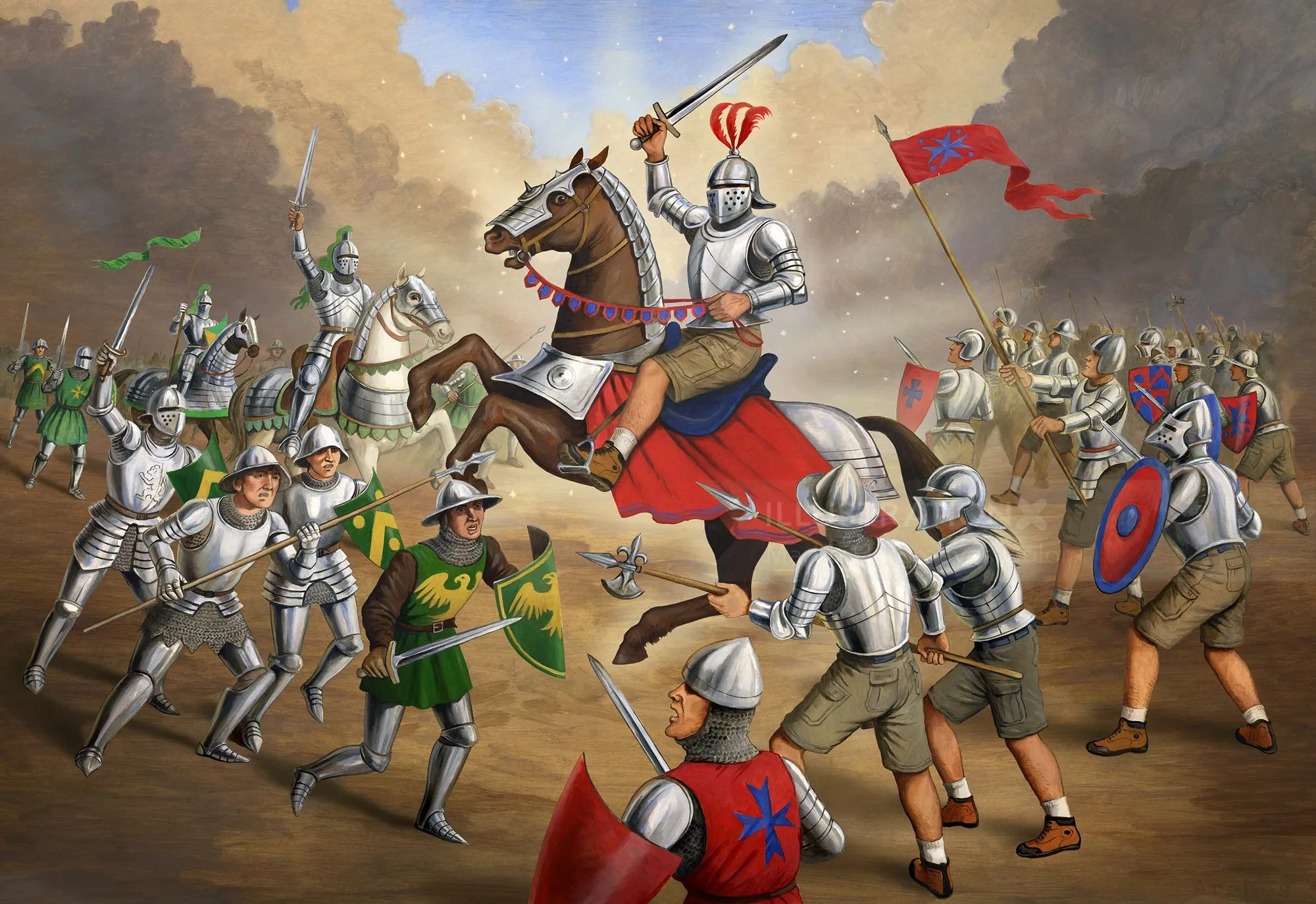 Historical fight in battle ground
