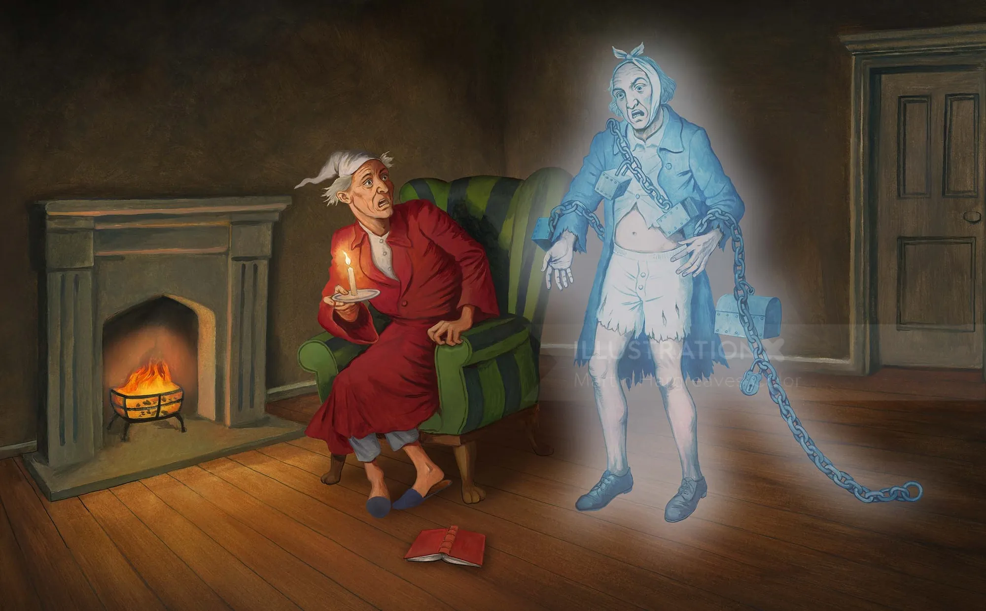 Man scared seeing ghost