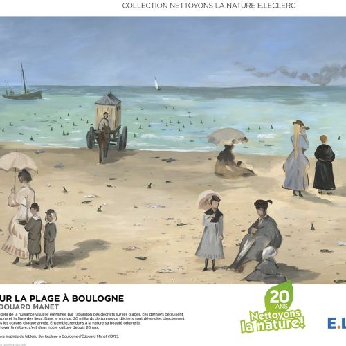 People in historical attire relaxing on Boulogne beach by the seaside