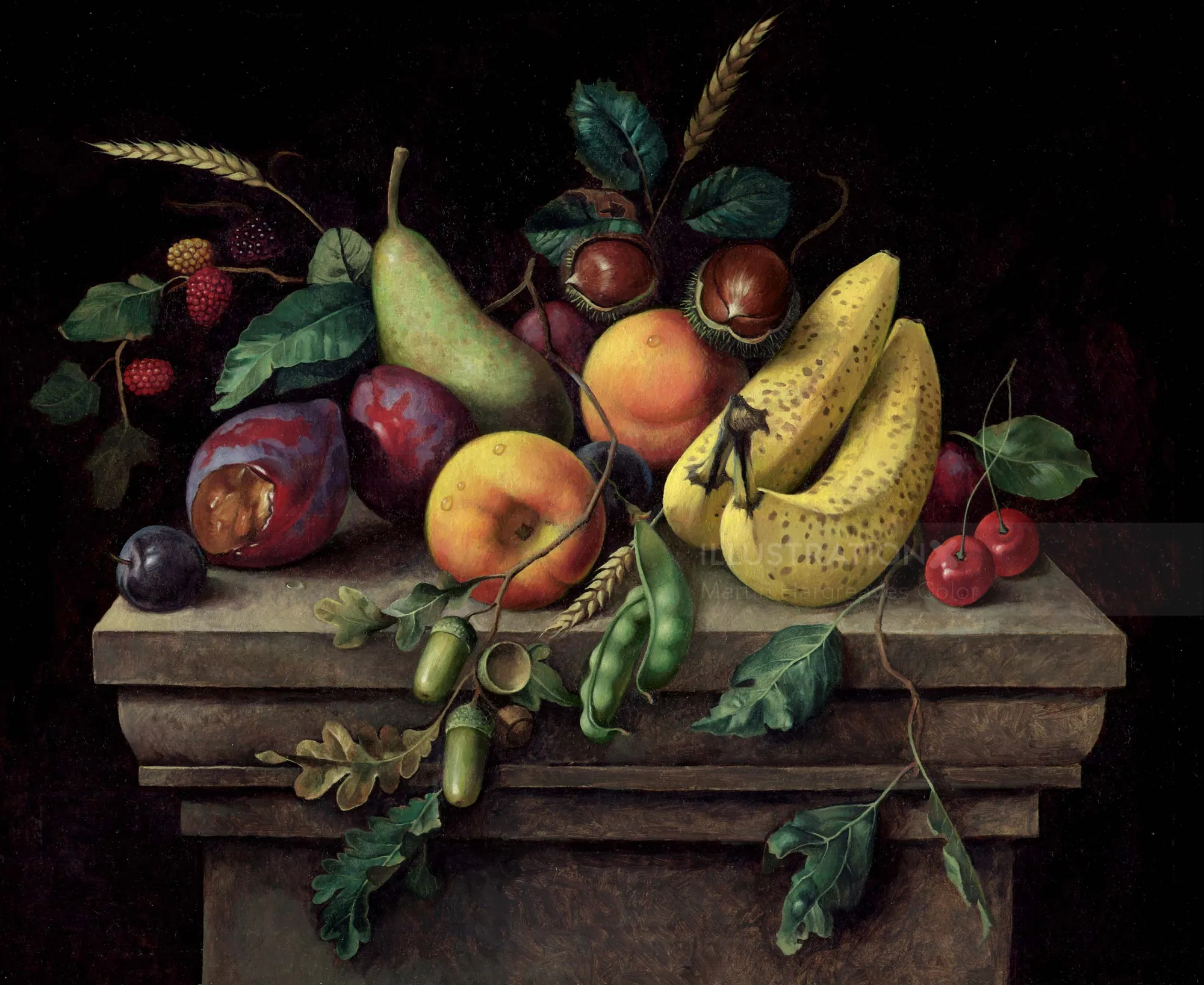 Fruits oil painting