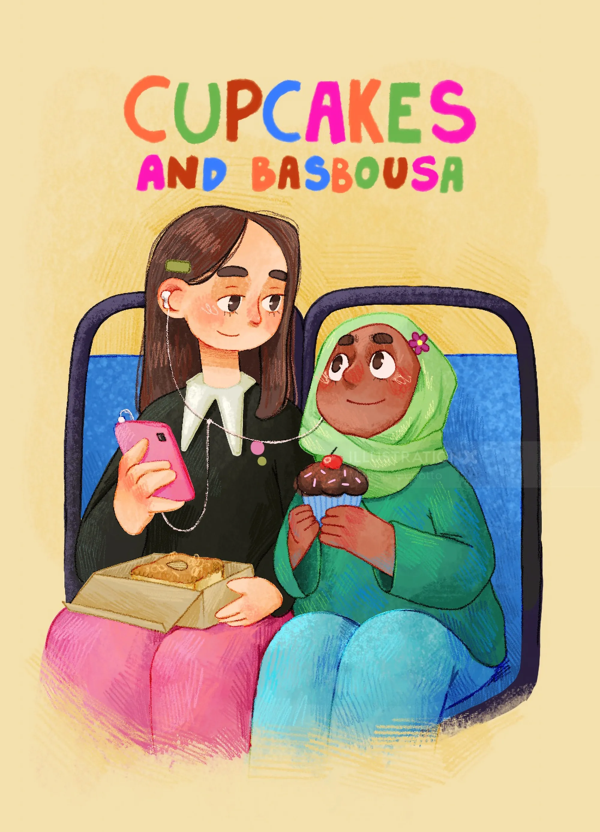 Poster for the animated short film Cupcakes and Basbousa