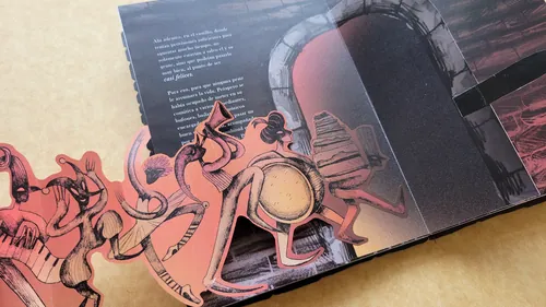 Pop-up book scene set in medieval times