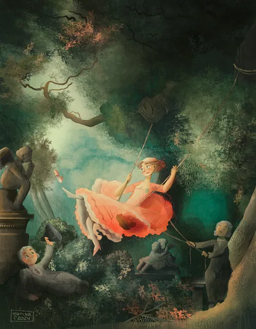 Detailed digital artwork based on The Swing