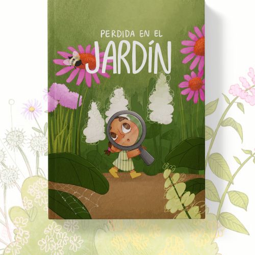 Illustrated garden book cover by Martina Curiotto, featuring a lost little girl.