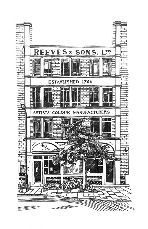 Black and White Reeves & Sons building