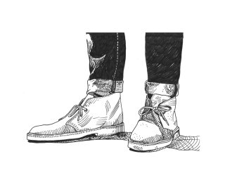 Zapatos en blanco y negro