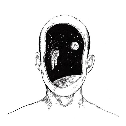 Black and White Space in face