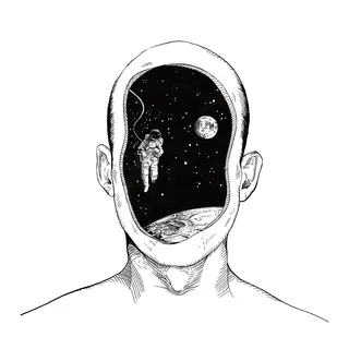 Black and White Space in face