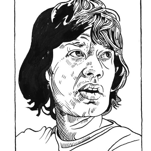 Black and White Mick Jagger portrait